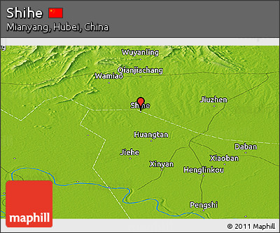 Physical Panoramic Map of Shihe