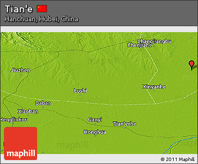 Physical Panoramic Map of Tian'e
