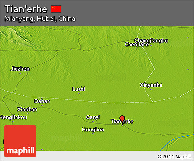 Physical Panoramic Map of Tian'erhe