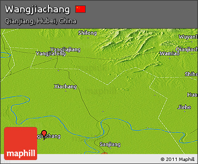 Physical Panoramic Map of Wangjiachang