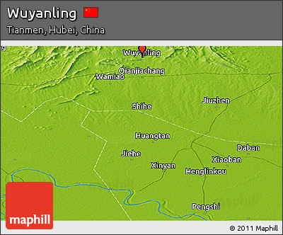 Physical Panoramic Map of Wuyanling