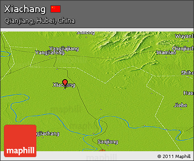Physical Panoramic Map of Xiachang