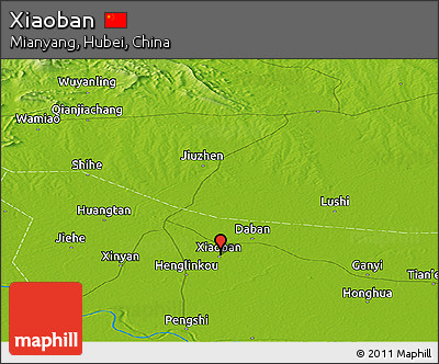 Physical Panoramic Map of Xiaoban