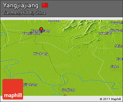 Physical Panoramic Map of Yangjiajiang