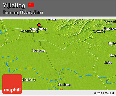 Physical Panoramic Map of Yijialing