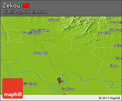 Physical Panoramic Map of Zekou