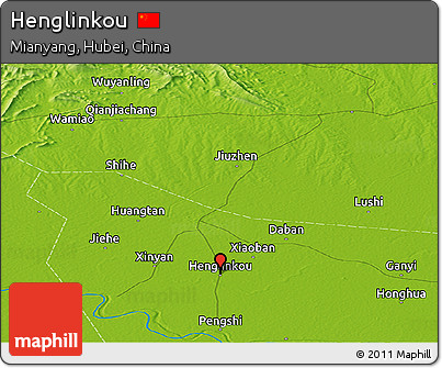 Physical Panoramic Map of Henglinkou