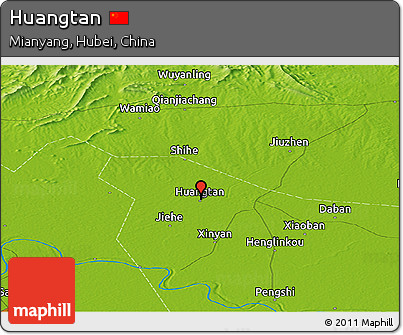 Physical Panoramic Map of Huangtan