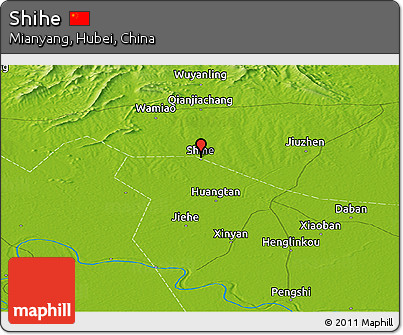 Physical Panoramic Map of Shihe