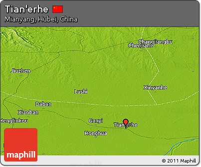 Physical Panoramic Map of Tian'erhe