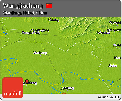 Physical Panoramic Map of Wangjiachang