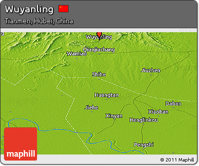 Physical Panoramic Map of Wuyanling