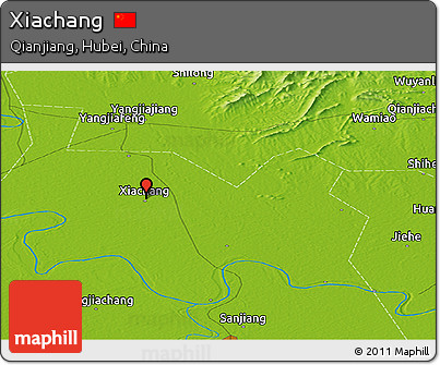 Physical Panoramic Map of Xiachang
