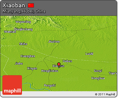 Physical Panoramic Map of Xiaoban