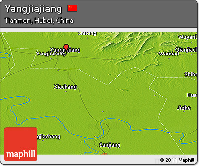 Physical Panoramic Map of Yangjiajiang