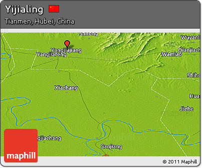 Physical Panoramic Map of Yijialing