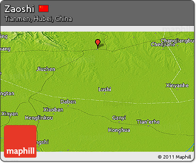 Physical Panoramic Map of Zaoshi