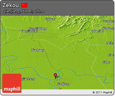Physical Panoramic Map of Zekou