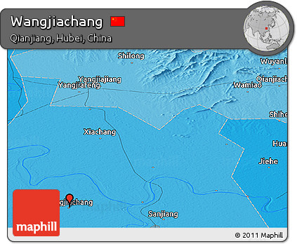 Political Panoramic Map of Wangjiachang