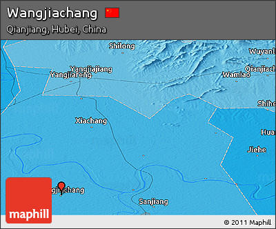 Political Panoramic Map of Wangjiachang