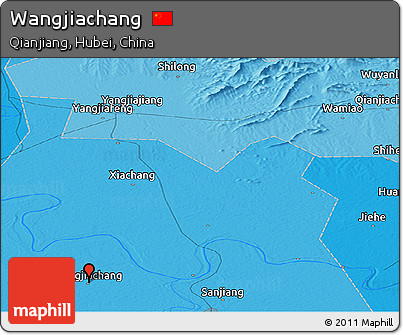 Political Panoramic Map of Wangjiachang
