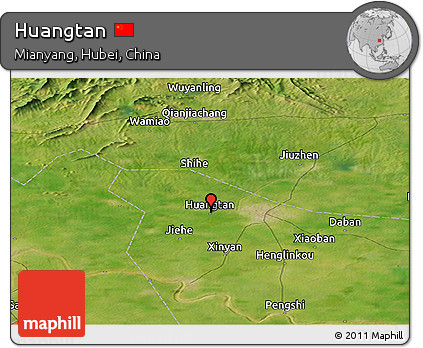 Satellite Panoramic Map of Huangtan