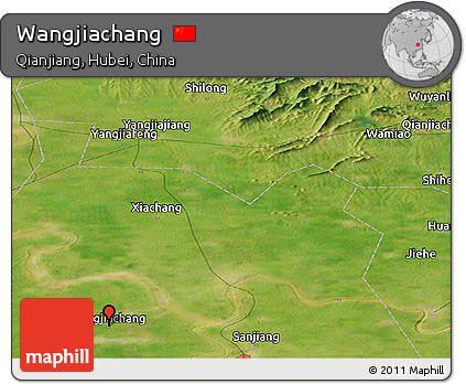 Satellite Panoramic Map of Wangjiachang