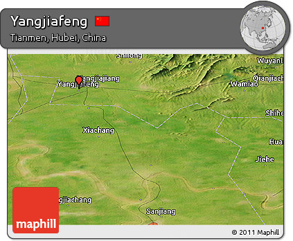 Satellite Panoramic Map of Yangjiafeng