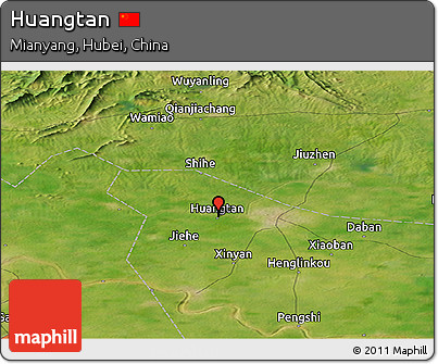 Satellite Panoramic Map of Huangtan