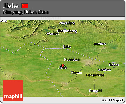 Satellite Panoramic Map of Jiehe