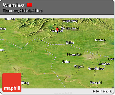 Satellite Panoramic Map of Wamiao