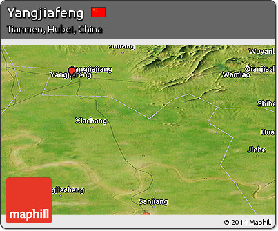 Satellite Panoramic Map of Yangjiafeng