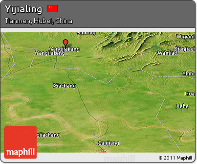Satellite Panoramic Map of Yijialing