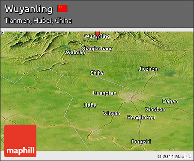 Satellite Panoramic Map of Wuyanling