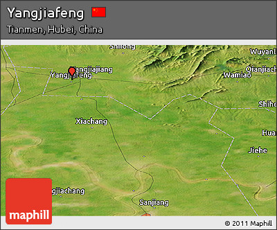 Satellite Panoramic Map of Yangjiafeng