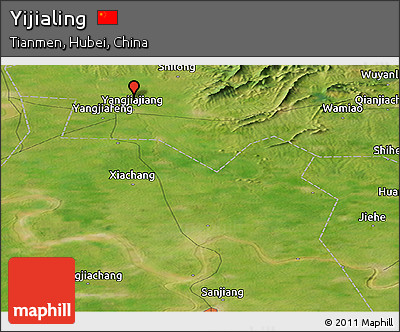 Satellite Panoramic Map of Yijialing