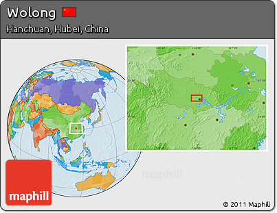 Political Location Map of Wolong