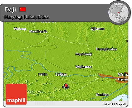 Physical Panoramic Map of Daji