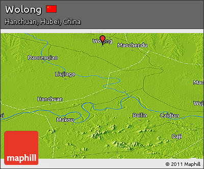 Physical Panoramic Map of Wolong