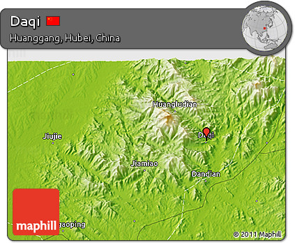 Physical 3D Map of Daqi