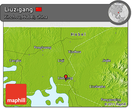 Physical 3D Map of Liuzigang