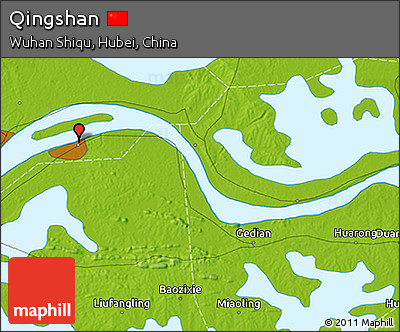 Physical 3D Map of Qingshan