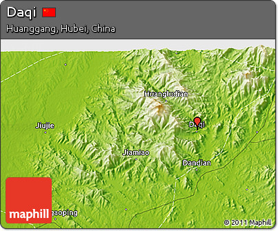 Physical 3D Map of Daqi