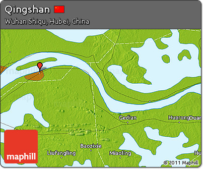 Physical 3D Map of Qingshan