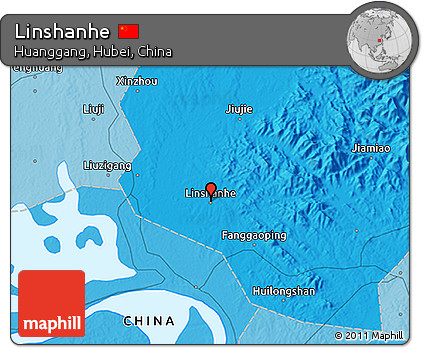 Political 3D Map of Linshanhe