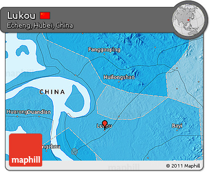 Political 3D Map of Lukou