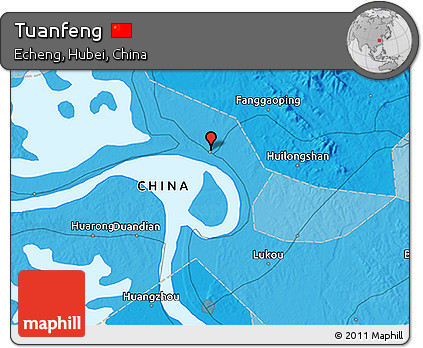 Political 3D Map of Tuanfeng