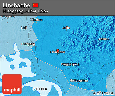 Political 3D Map of Linshanhe