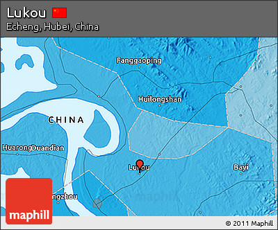 Political 3D Map of Lukou