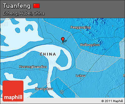 Political 3D Map of Tuanfeng